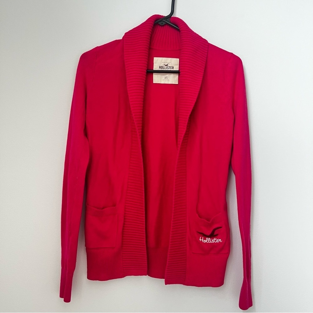 Hollister Magenta Cardigan With Logo size XS